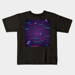 Glitch Neon Synthwave Kids T-Shirt